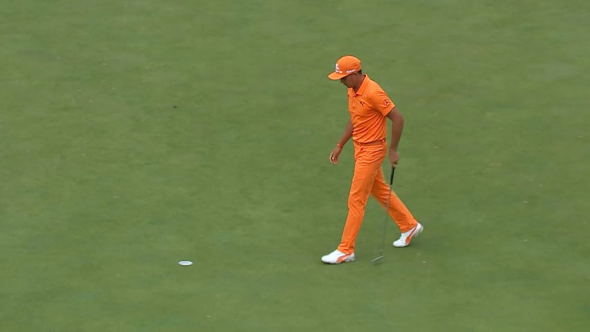 Rickie Fowler closes out stellar round with birdie at Bridgestone