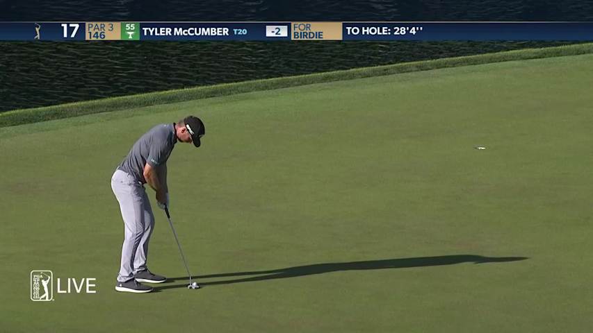 Tyler McCumber drains 28-footer for birdie at THE PLAYERS