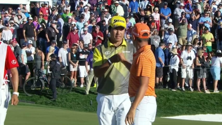 Hideki Matsuyama birdies second playoff hole to extend at Waste Management