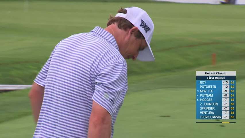 Henrik Norlander makes birdie on No. 18 at Rocket Classic