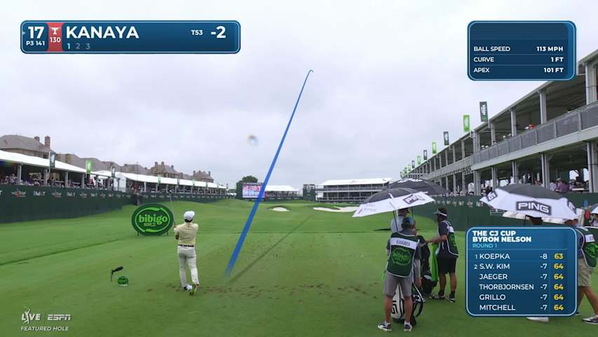 Takumi Kanaya makes birdie on No. 17 at THE CJ CUP