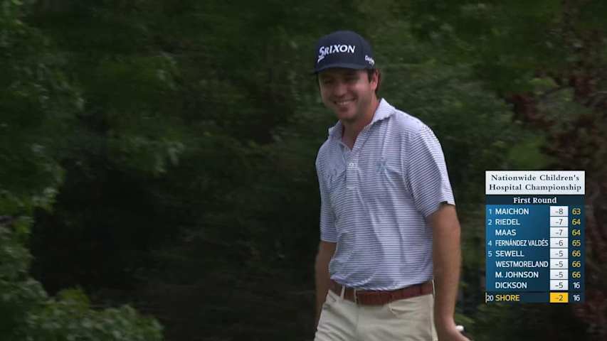 Davis Shore makes birdie on No. 17 at Nationwide Children's