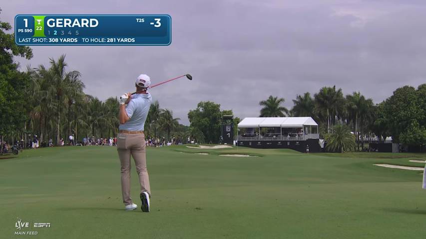 Ryan Gerard reaches par-5 No. 1 in two, makes birdie at Cadillac
