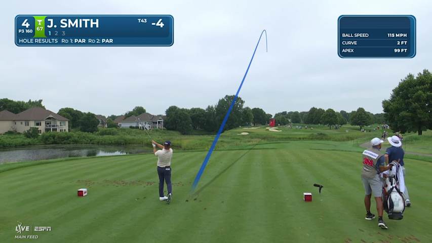 Jordan L Smith sinks 31-foot birdie putt on No. 4 at 3M Open