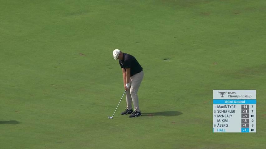 Harry Hall makes birdie on No. 11 at BMW Championship