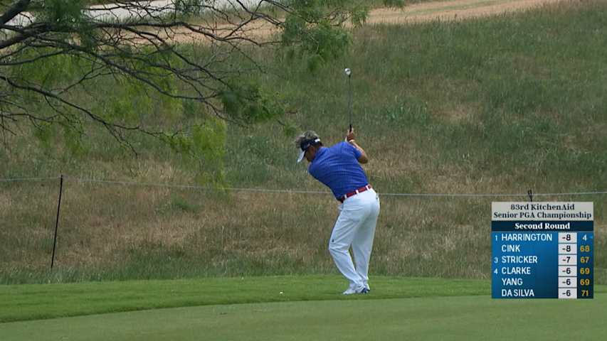 Katsumasa Miyamoto dials in approach to set up birdie at the KitchenAid Senior PGA