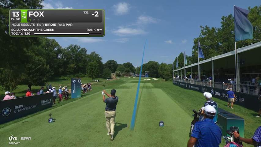 Ryan Fox hits tee shot to 3 feet, sets up birdie on No. 13 at BMW Championship