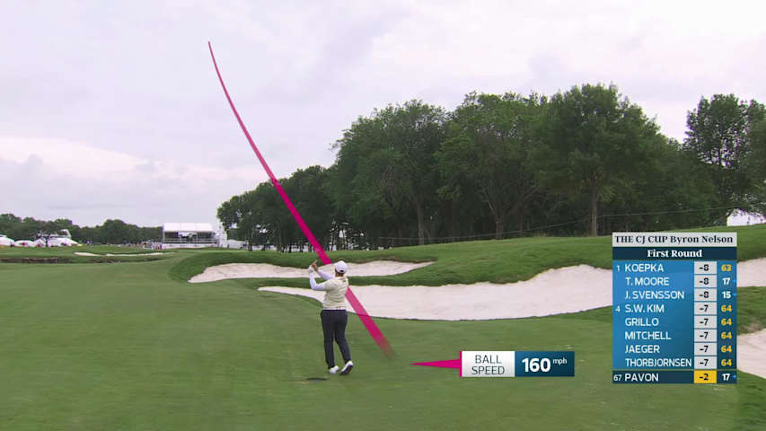 Matthieu Pavon reaches par-5 No. 9 in two, makes eagle at THE CJ CUP