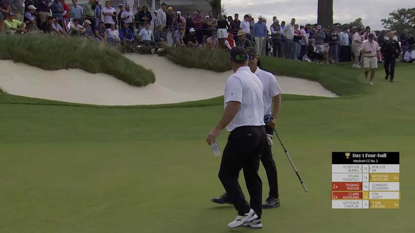 Adam Scott nearly aces No. 13 at the 2026 Presidents Cup
