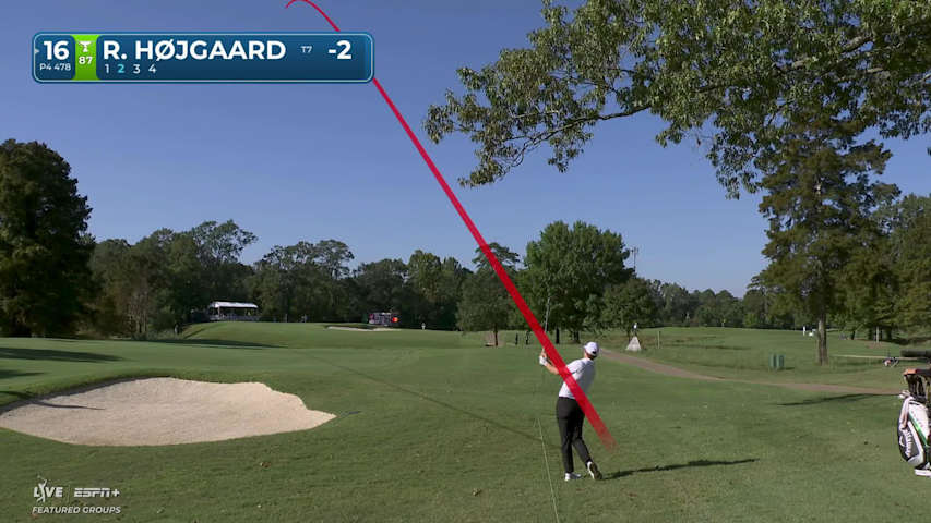 Rasmus Højgaard hits 179-yard approach to 11 feet, sets up third straight birdie at Sanderson Farms