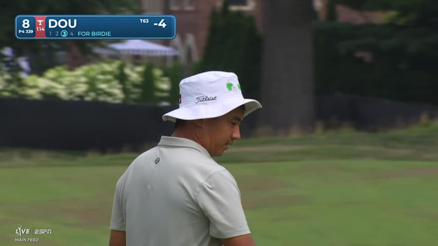 [UNABLE TO VERIFY - Shot sequence incomplete. Please provide full shot sequence including the approach shot and putt(s) on No. 8.]