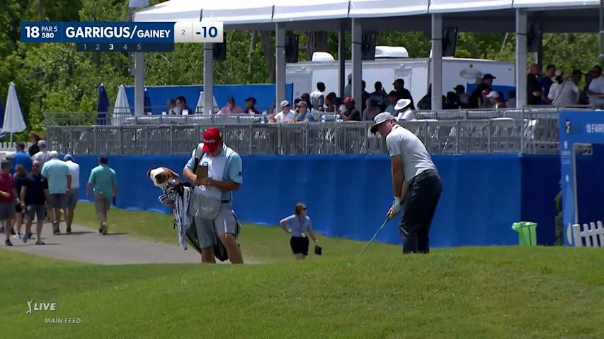 Robert Garrigus skies flop close and makes birdie at Zurich Classic