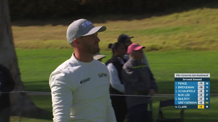 Wyndham Clark hits 271-yard approach to 5 feet, makes eagle on No. 17 at The Genesis