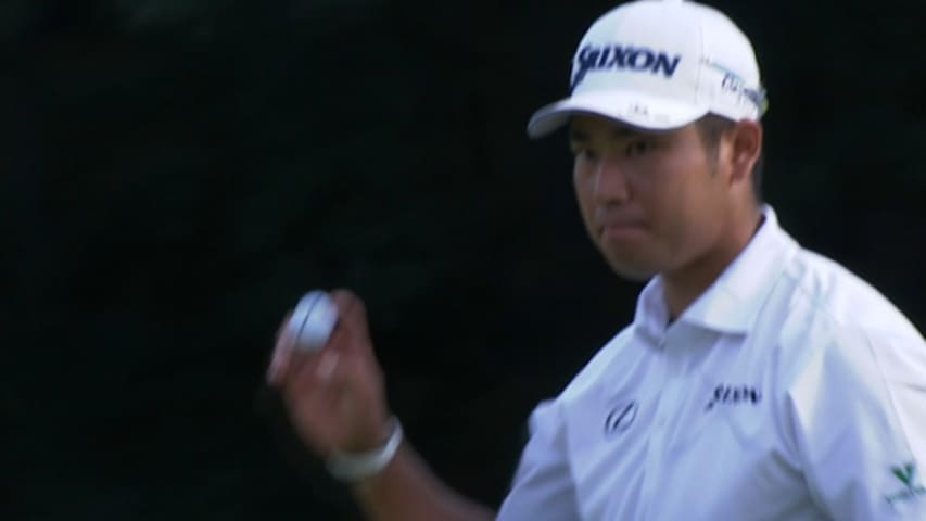 Hideki Matsuyama's brilliant approach on No. 15 at HSBC Champions