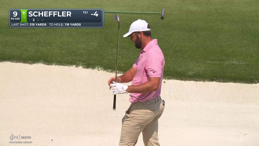 Scottie Scheffler's 120-yard bunker shot sets up birdie on No. 9 at BMW Championship