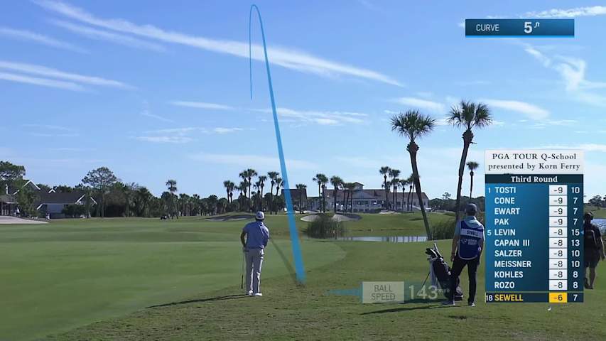 Chad Sewell makes birdie putt on No. 8 at PGA TOUR Q-School
