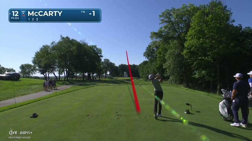 Matt McCarty makes birdie on No. 12 at John Deere