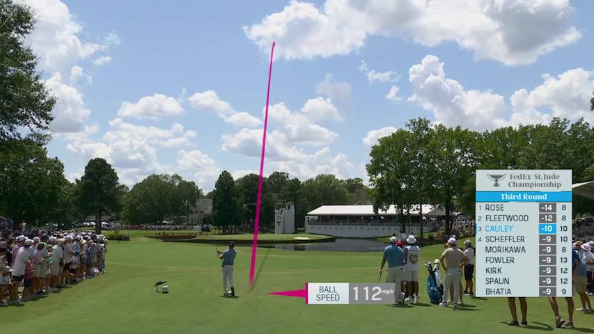 Bud Cauley sinks a 21-foot birdie putt at FedEx St. Jude