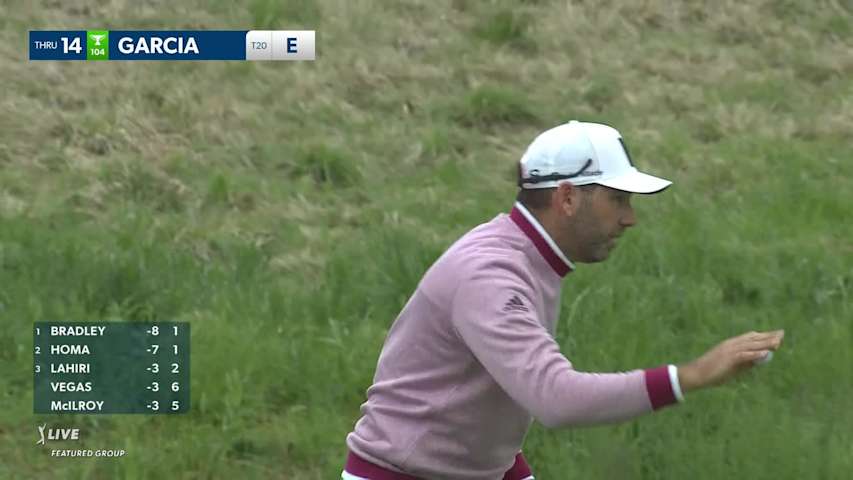 Sergio Garcia makes birdie on No. 14 at Wells Fargo