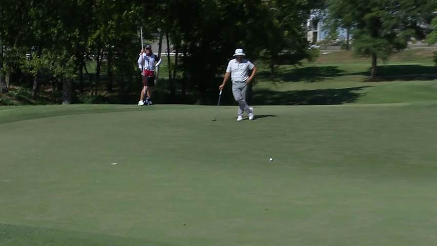 Austin Hitt makes birdie putt on No. 7 at Simmons Bank Open