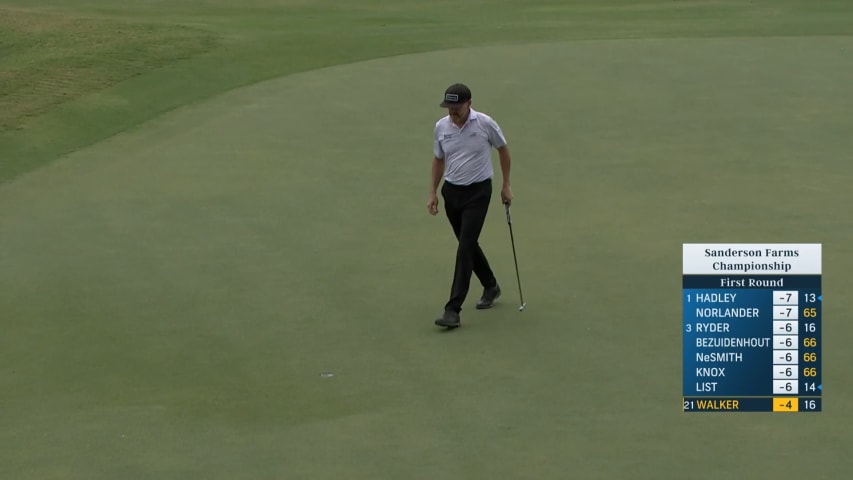 Jimmy Walker makes 13-foot putt for birdie at Sanderson Farms