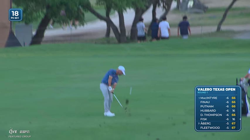 Brian Harman gets up-and-down from 13 feet for birdie on No. 18 at Valero