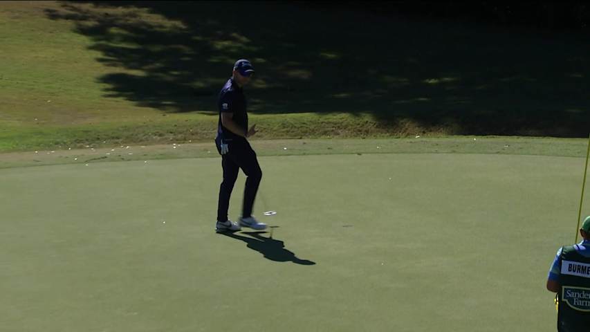 Dean Burmester sinks 10-foot birdie putt at Sanderson Farms