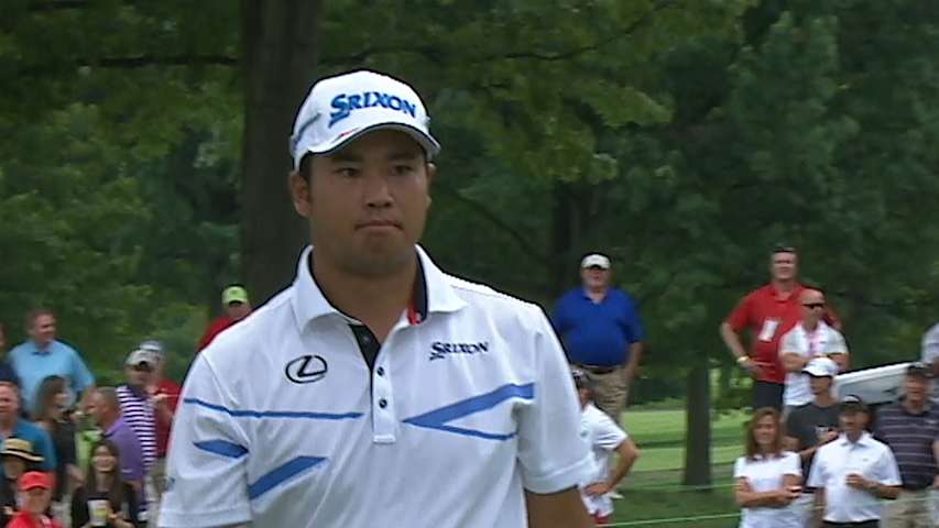 Hideki Matsuyama converts for birdie on No. 13 at Bridgestone