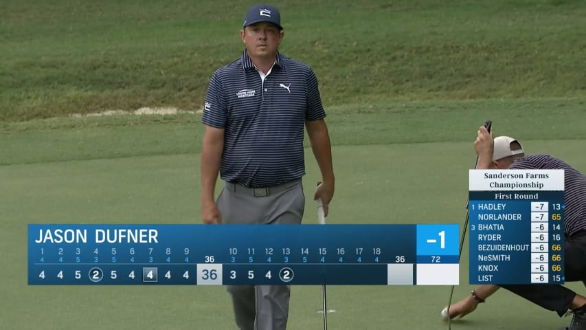 Jason Dufner's excellent tee shot yields birdie at Sanderson Farms