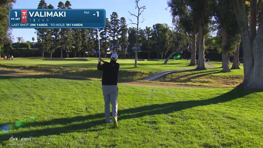 Sami Valimaki escapes bunker with 46-foot shot, sinks 7-foot birdie putt at The Genesis