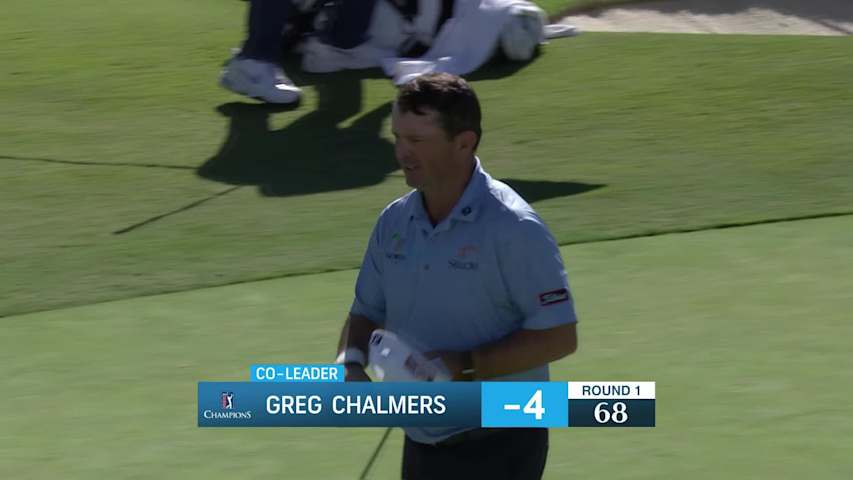 Greg Chalmers makes birdie on No. 18 at Dominion Energy Charity Classic