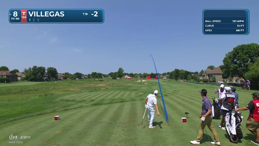 Camilo Villegas hits tee shot to 3 feet, sets up birdie on No. 8 at 3M Open