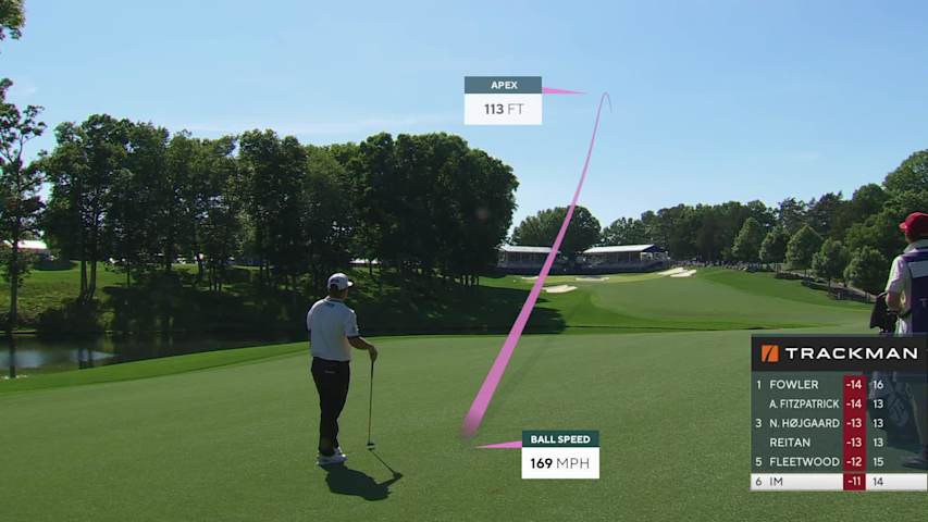 Sungjae Im sinks 3-foot putt for birdie on No. 15 at Truist Championship