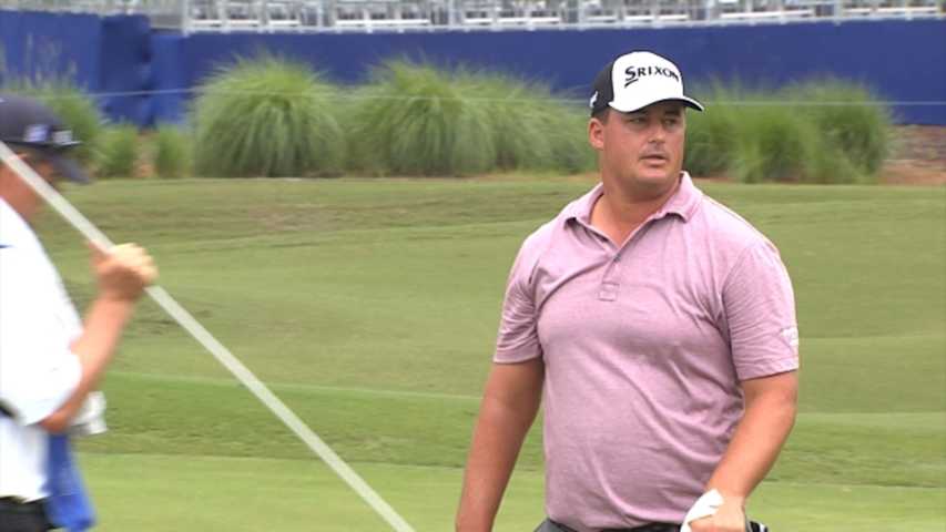 Michael Putnam makes a 21-foot birdie putt on No. 14 at Zurich