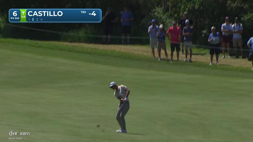 Ricky Castillo's 80-yard approach sets up birdie on No. 6 at RBC Canadian