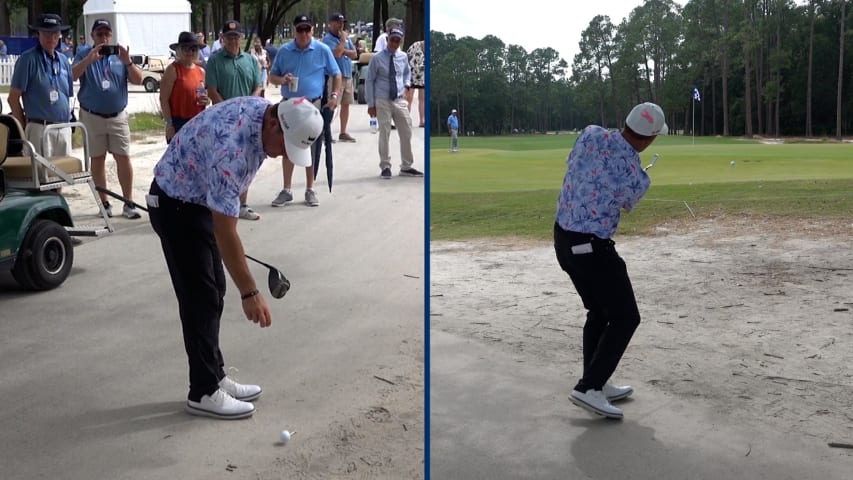 Alex Cejka gets ruling, saves par from cart path at FURYK & FRIENDS