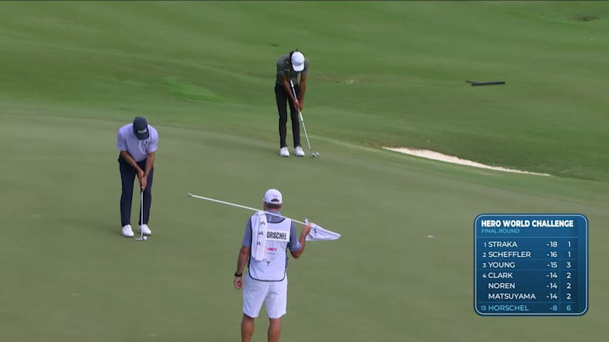Billy Horschel sinks 11-foot birdie putt on No. 7 at Hero World Challenge