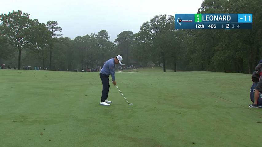 Justin Leonard makes birdie on No. 12 at Simmons Bank Championship
