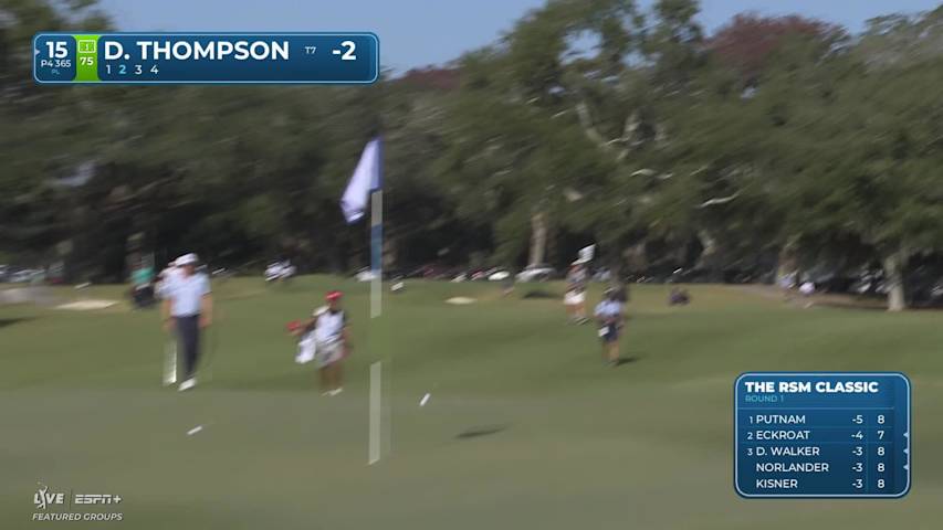 Davis Thompson makes birdie on No. 15 at The RSM Classic
