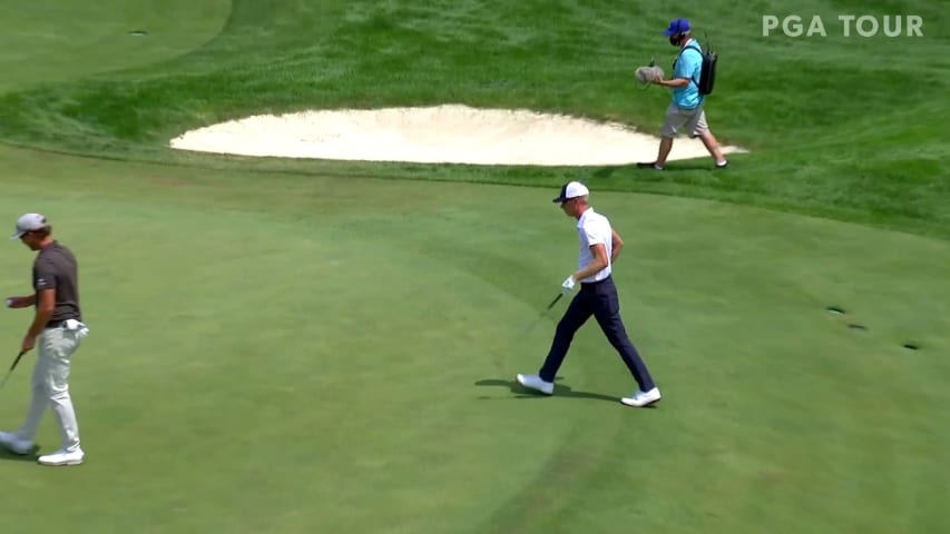 Ryan Hall chips in for birdie at 3M Open