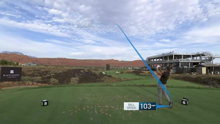 Ryan Moore attacks flagstick to set up birdie at Black Desert