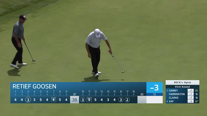 Retief Goosen makes birdie on No. 17 at DICK'S Open