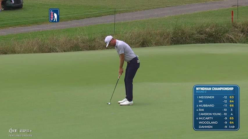 Ryan Gerard makes birdie on No. 2 at Wyndham