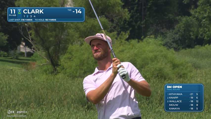 Wyndham Clark makes birdie on No. 11 at 3M Open
