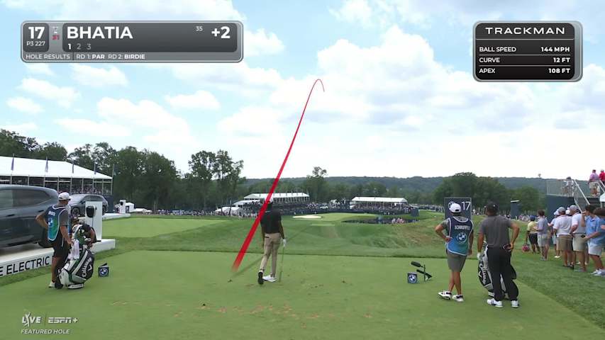 Akshay Bhatia trickles in 227-yard ace at BMW Championship
