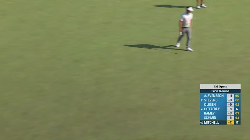 Keith Mitchell makes birdie on No. 18 at 3M Open
