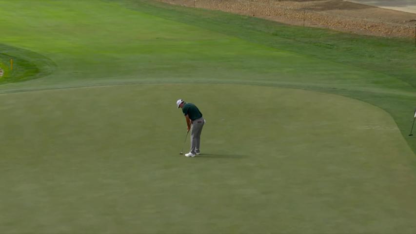 Matt McCarty sinks 15-foot birdie putt on No. 11 at Procore