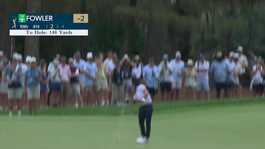 Rickie Fowler hits 148-yard approach to 7 feet, sets up birdie on No. 10 at THE PLAYERS