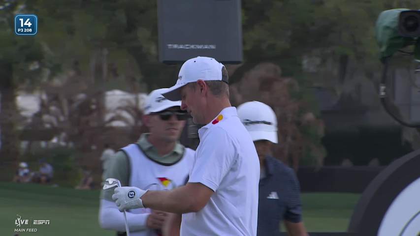 Justin Rose sinks 38-foot birdie putt on No. 14 at Arnold Palmer