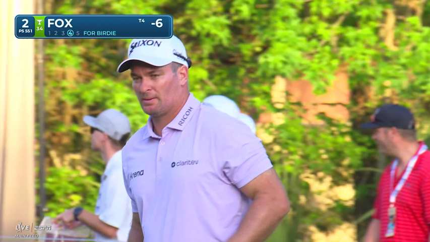 Ryan Fox drains 12-foot birdie putt on No. 2 at RBC Heritage